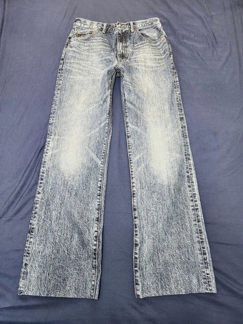 Madewell Alexa Chung for Madewell High-Rise Straight Jean Wide Leg Jeans in Blue